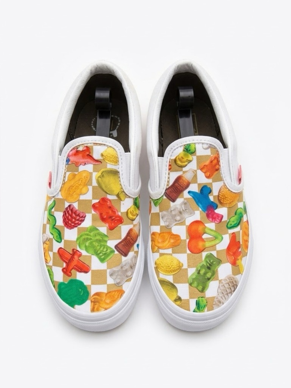 Vans x Haribo Gummy Bear Checkerboard Slip On Shoes Youth 2.5 Kids